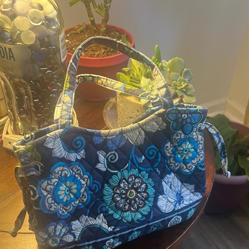 Vera Bradley Floral Blue Quilted Handbag